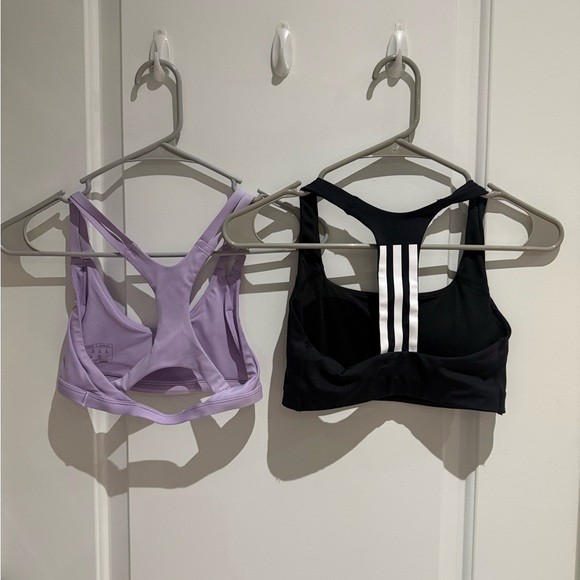Adidas Lavender and Black Sports Bra Duo - Picture 2 of 2